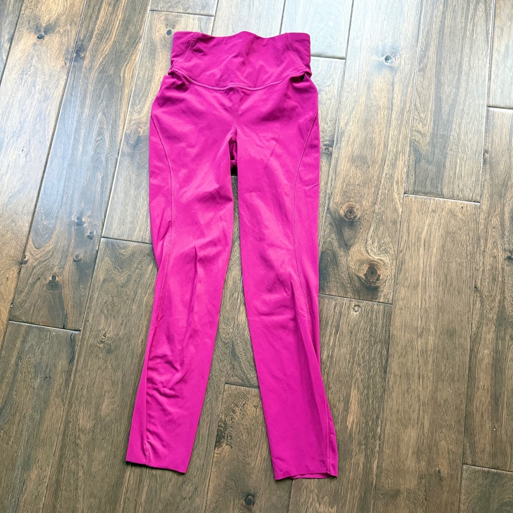 Lululemon Fast and Free High-Rise Crop 23" Womens Size 2 Magenta Pink Excellent